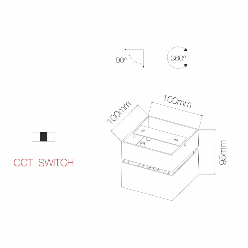 Applique Murale Décorative Led 14W en Aluminium Blanc ou Noir - Vernon Viadurini