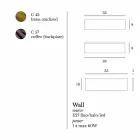 mur Lampe design en laiton et en acier inoxydable Ø35xh.10xsp.9 de Harya Viadurini