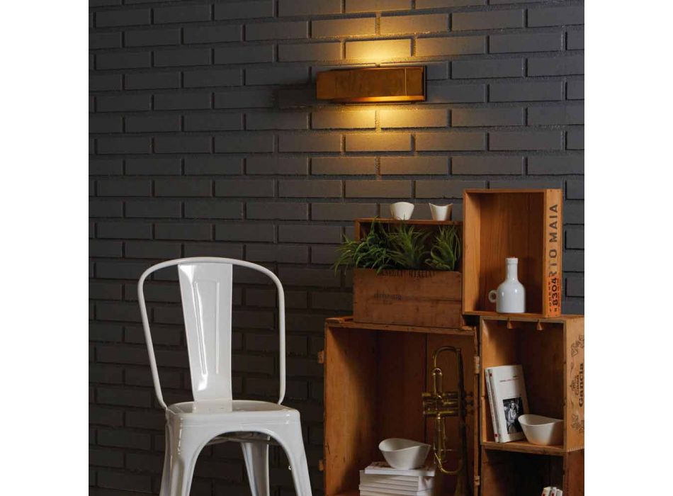 mur Lampe design en laiton et en acier inoxydable Ø35xh.10xsp.9 de Harya