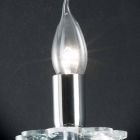 Lampe en verre murale design et cristallo Ivy, fabriqué en Italie Viadurini