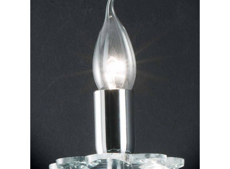 Lampe en verre murale design et cristallo Ivy, fabriqué en Italie Viadurini