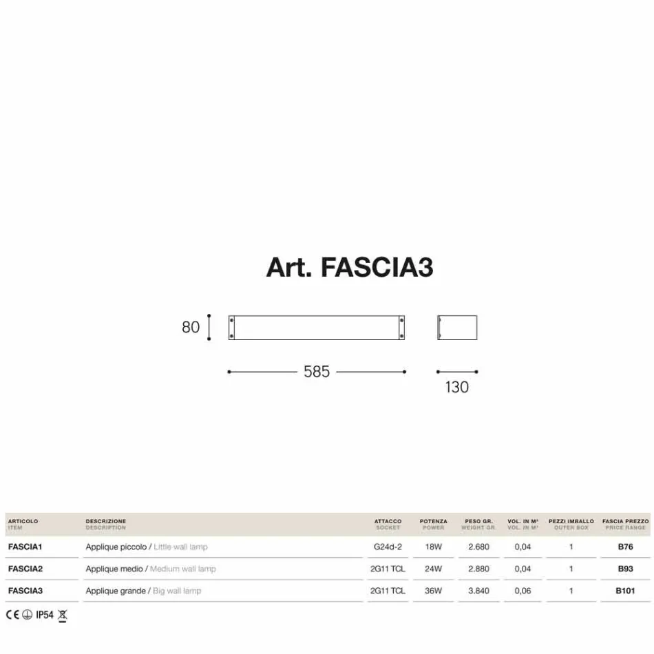 Cuivre Applique de mode et de méthacrylate blanc Viadurini