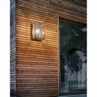 de grande lampe murale en laiton et panneau de verre Il Fanale Viadurini