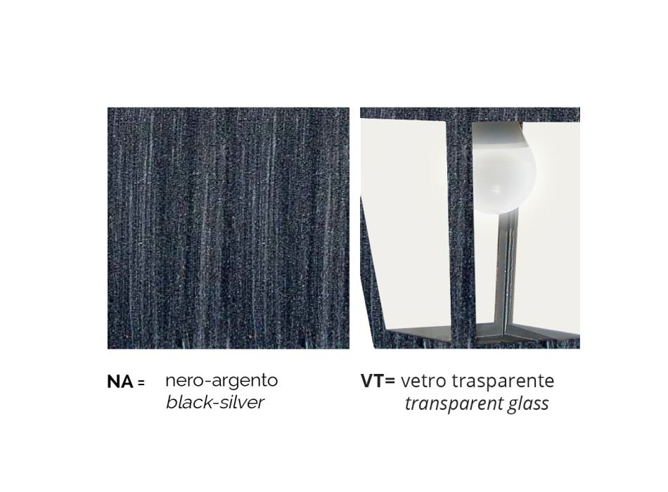 Applique en aluminium fabriquée en Italie, Aquilina Viadurini