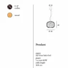 lampe murale moderne en acier Ø48xh.40xL.cavo100 Berens Viadurini