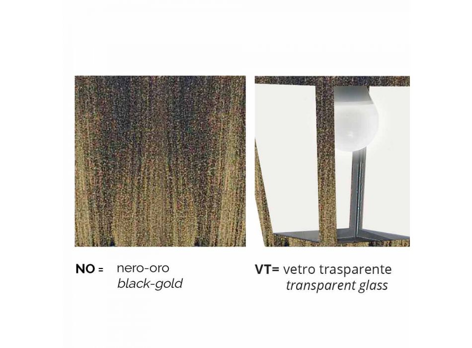 Applique pour extérieur classique made in Italy, Kristel aluminium Viadurini