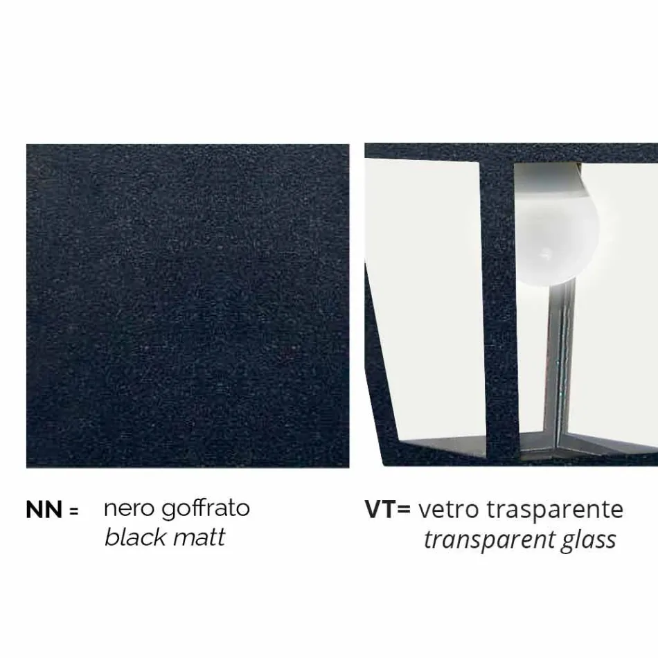 Applique d'extérieur en aluminium fabriqué en Italie, Aquilina Viadurini