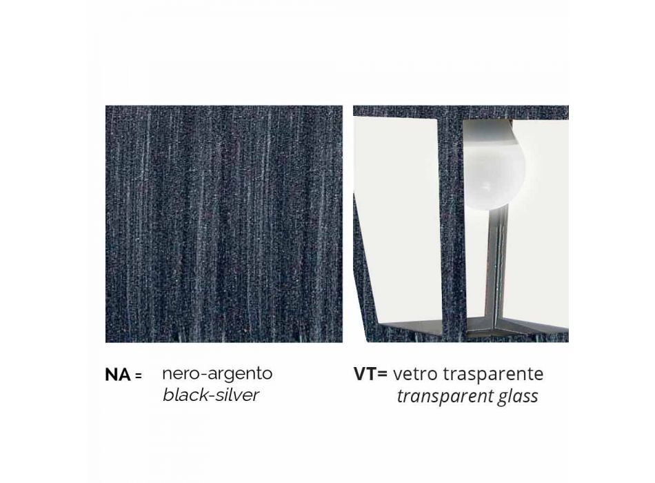 Applique d'extérieur en aluminium fabriqué en Italie, Kristel Viadurini