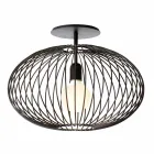 lampe de plafond moderne en acier peint, Ø48xH 35 cm, heila Viadurini
