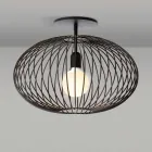 lampe de plafond moderne en acier peint, Ø48xH 35 cm, heila Viadurini