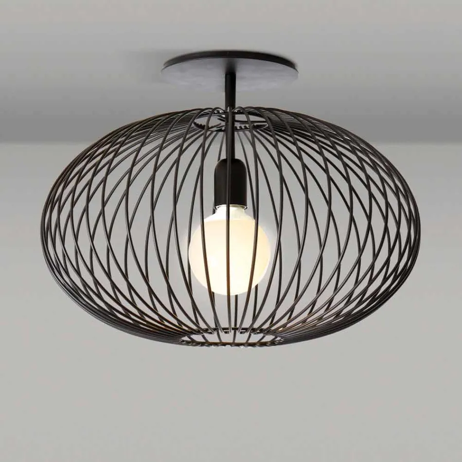 lampe de plafond moderne en acier peint, Ø48xH 35 cm, heila Viadurini