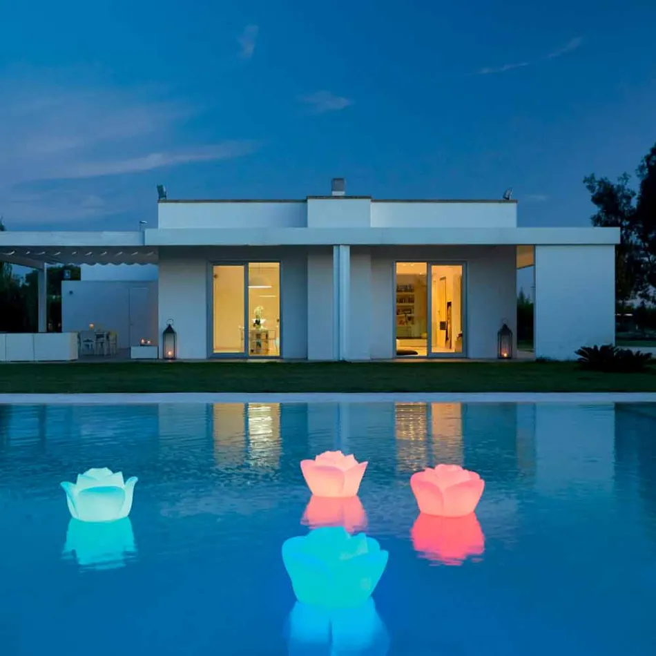 Lampe de table en forme de rose avec LED RGBW à induction - Baby Love par Myyour Viadurini