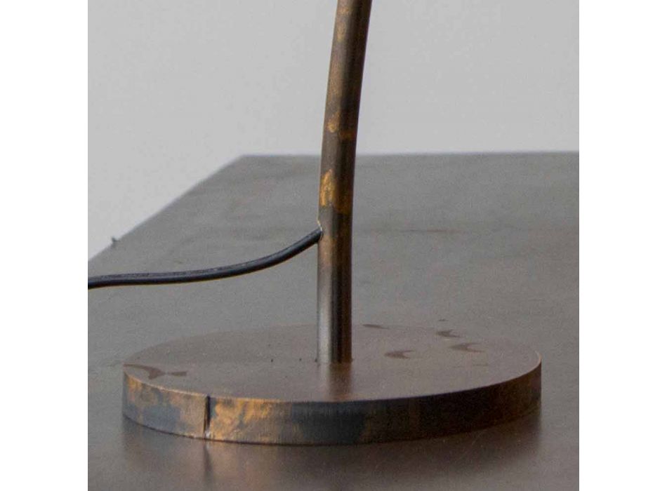 Lampe de table en fer à la main finition dorée Made in Italy - Ribolla Viadurini