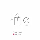 Lampe de table à bougie lumineuse blanche ou rouge Design par Slide - Fiammetta Viadurini