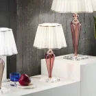 Lampe de table classique faite à la main en verre et cristal - Mariangela Viadurini