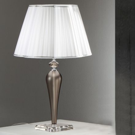 Lampe de table classique faite à la main en verre et cristal - Mariangela Viadurini