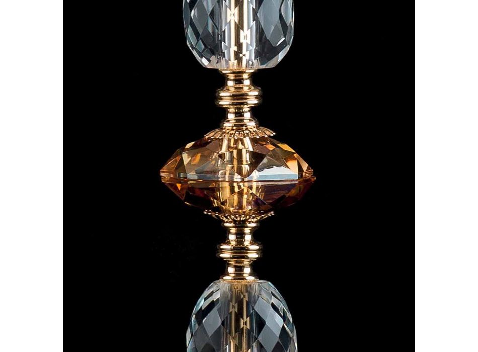 Lampe de table classique en cristal et verre fin, fabriqué en Italie Viadurini