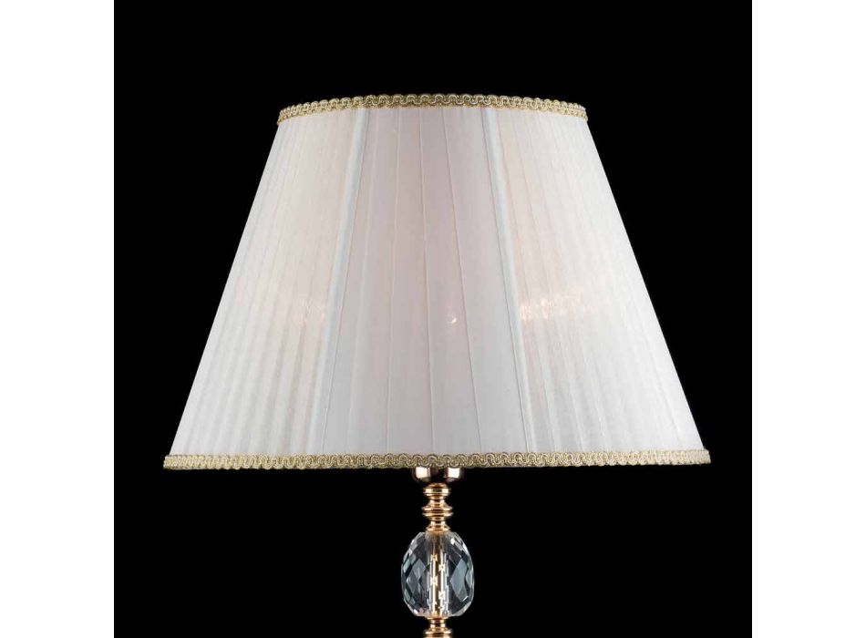 Lampe de table classique en cristal et verre fin, fabriqué en Italie Viadurini