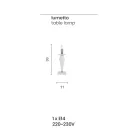 Lampe de table classique en verre italien fait main et métal doré - Oliver Viadurini