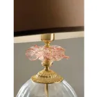 Lampe de table en verre artisanal classique et abat-jour de luxe - Flandre Viadurini