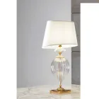 Lampe de table en verre artisanal classique et abat-jour de luxe - Flandre Viadurini