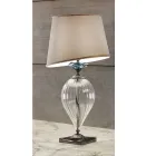 Lampe de table en verre artisanal classique et abat-jour de luxe - Flandre Viadurini