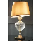 Lampe de table et abat-jour en verre artisanal italien classique - Saline Viadurini