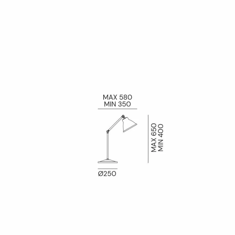 Lampe de Table avec Joint en Laiton et Fer Design Vintage - Loft par Il Fanale Viadurini