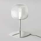 Lampe de table avec structure en métal brillant Made in Italy - Donatina Viadurini