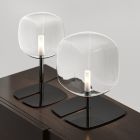 Lampe de table avec structure en métal brillant Made in Italy - Donatina Viadurini