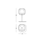 Lampe de table avec structure en métal brillant Made in Italy - Donatina Viadurini