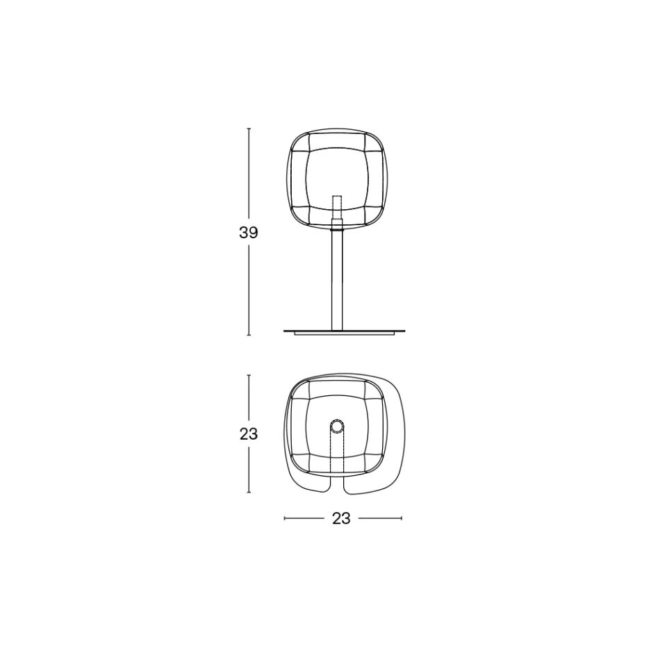 Lampe de table avec structure en métal brillant Made in Italy - Donatina Viadurini