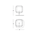 Lampe de table avec structure en métal brillant Made in Italy - Donatina Viadurini