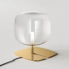 Lampe de table avec structure en métal brillant Made in Italy - Donatina Viadurini