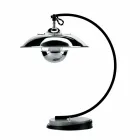 Lampe de Table avec Structure en Chêne et Métal Made in Italy - Lumetto Viadurini