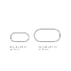 Lampe de table en cristal acrylique et feuille d'or, d'argent ou de cuivre - Gnassi Viadurini