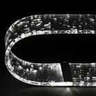 Lampe de table en cristal acrylique et feuille d'or, d'argent ou de cuivre - Gnassi Viadurini