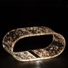 Lampe de table en cristal acrylique et feuille d'or, d'argent ou de cuivre - Gnassi Viadurini