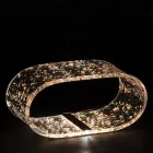 Lampe de table en cristal acrylique et feuille d'or, d'argent ou de cuivre - Gnassi Viadurini