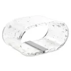 Lampe de table en cristal acrylique et feuille d'or, d'argent ou de cuivre - Gnassi Viadurini