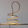 Lampe de table design effet cuivre bruni Made in Italy - Fusillo