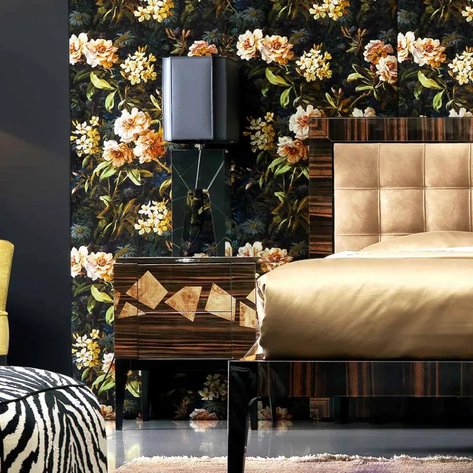 Lampe de table de design en bois massif Grilli Zarafa made in Italy Viadurini