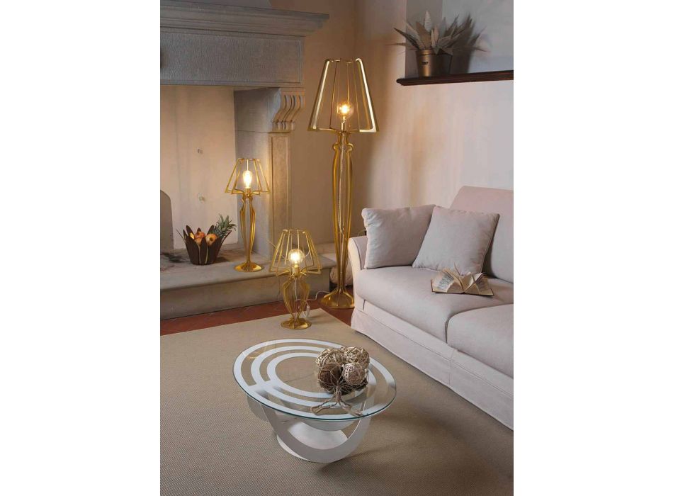Lampe de table design moderne en fer fabriquée en Italie - Giunone Viadurini