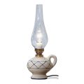Lampe de Table Design Vintage en Céramique Peinte à la Main - Pompéi