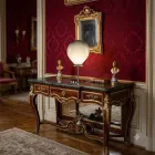 Grande lampe de table en verre soufflé à la main, disponible en plusieurs couleurs et fabriquée en Italie - Iride Viadurini