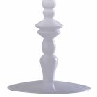 Lampe de table en céramique blanche et abat-jour en lin 2 dimensions - Cadabra Viadurini