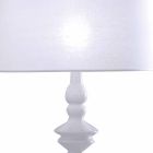 Lampe de table en céramique blanche et abat-jour en lin 2 dimensions - Cadabra Viadurini