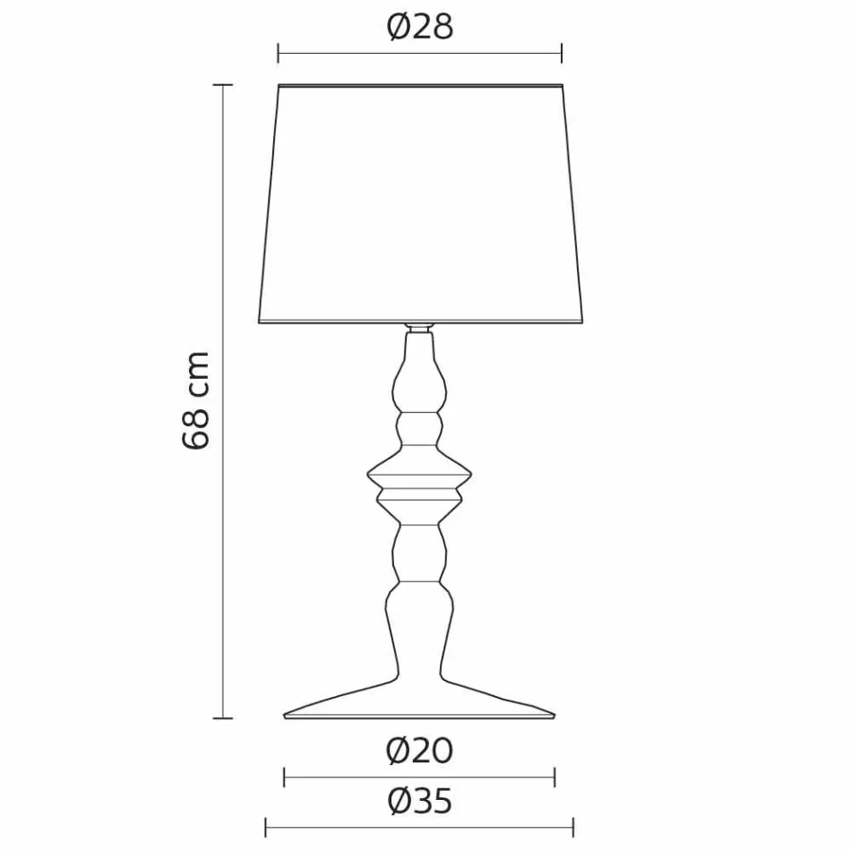 Lampe de table en céramique blanche et abat-jour en lin 2 dimensions - Cadabra Viadurini