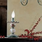 Lampe de Table en Céramique Décorée à la Main et Laiton Antique - Sanremo Viadurini