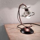 Lampe de table en céramique peinte à la main et décorée de fer - Milan Viadurini